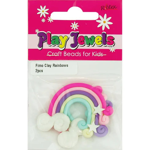 Rainbow Shape FIMO Clay Beads